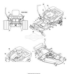 Decals Group Diagram and Parts List for 107607010 (2690713)(2007) Briggs and Stratton Lawn Tractor